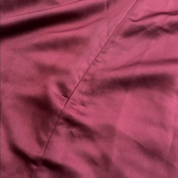 Jason Wu Women’s Burgundy Wine Red Halter Neck Satin Cocktail Midi Dress - Picture 9 of 11